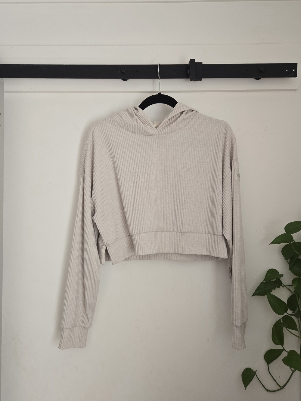 ALO Yoga Ribbed Cropped Hoodie